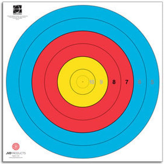 JVD 80cm CENTRE 6-RING (10-5 zone) FITA Target Face