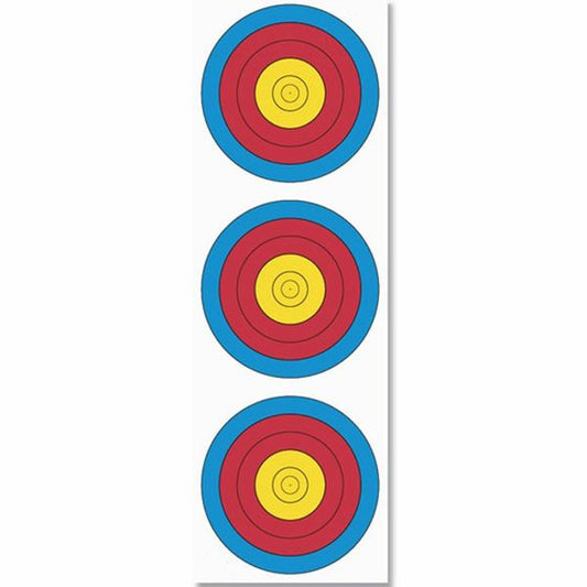 JVD 3x20cm (40cm 3 spot vertical) FITA Target Face STANDARD (pack/250)