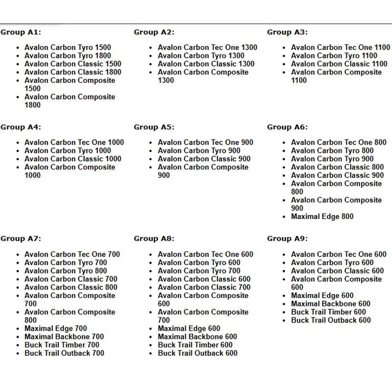Avalon Classic - READY BUILT ARROWS (doz) - SALE